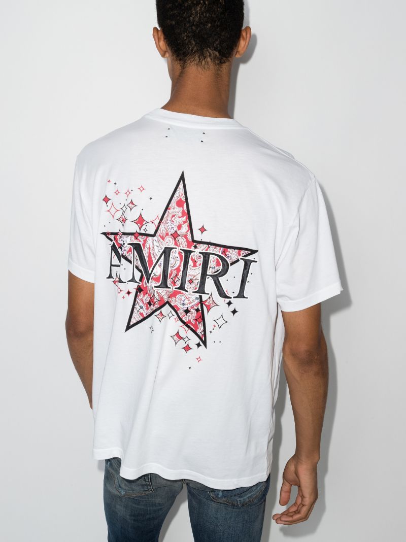 Paisley Star Logo Print T-shirt