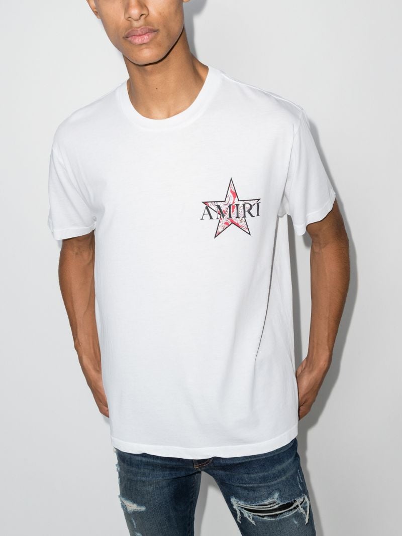 Paisley Star Logo Print T-shirt