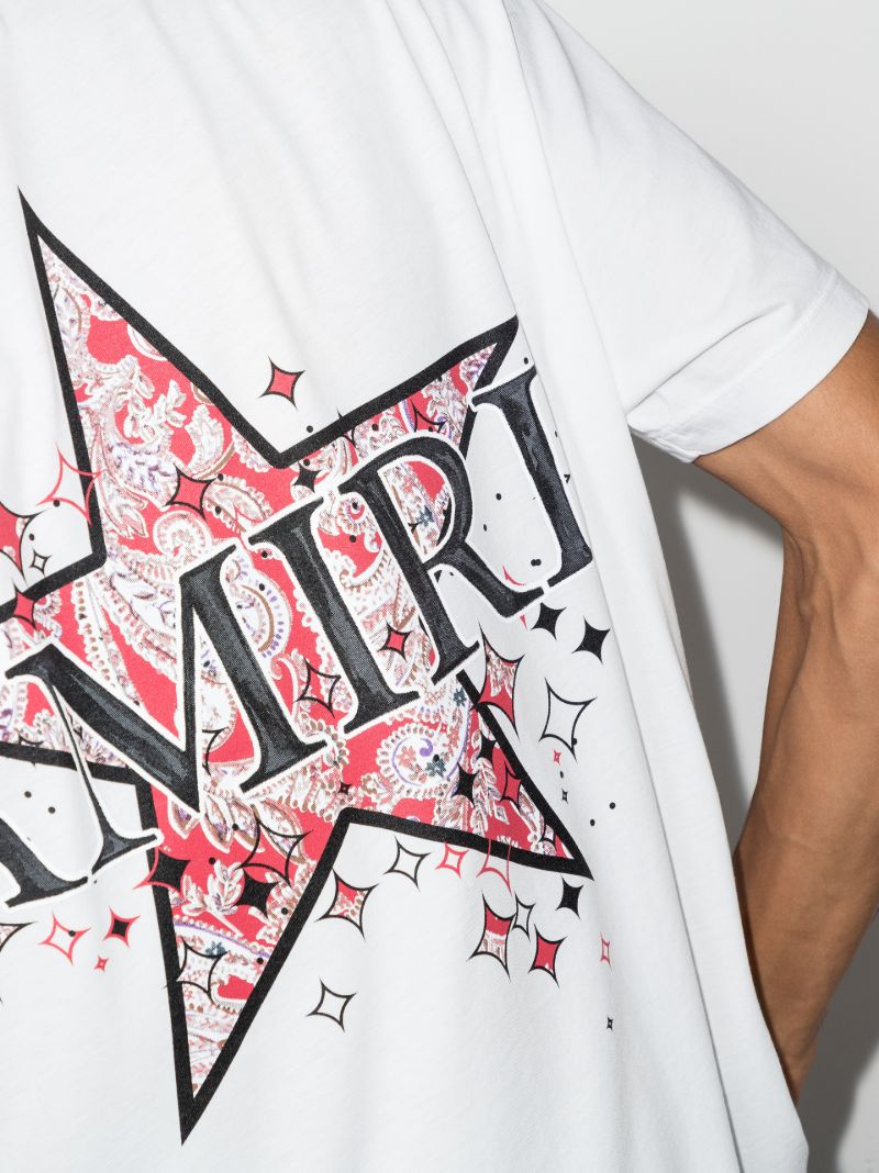 Paisley Star Logo Print T-shirt