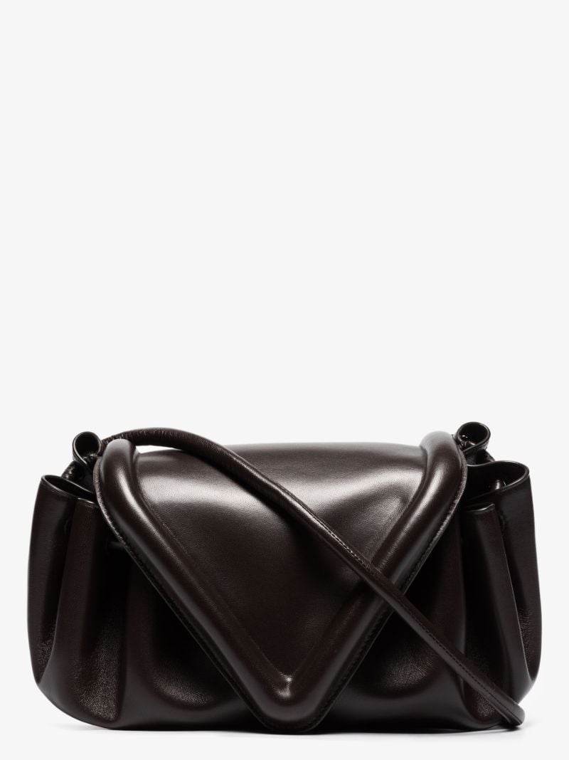 Brown Beak Medium Leather Cross Body Bag