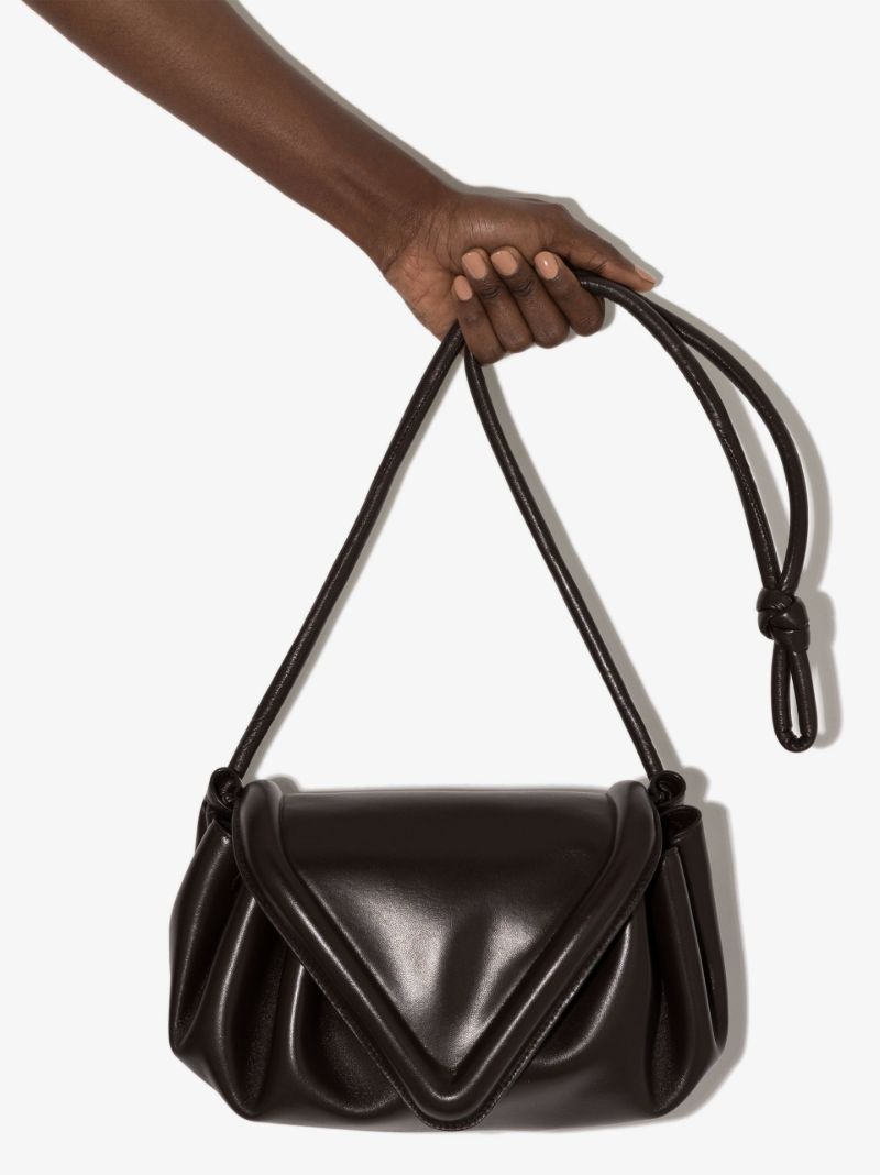 Brown Beak Medium Leather Cross Body Bag