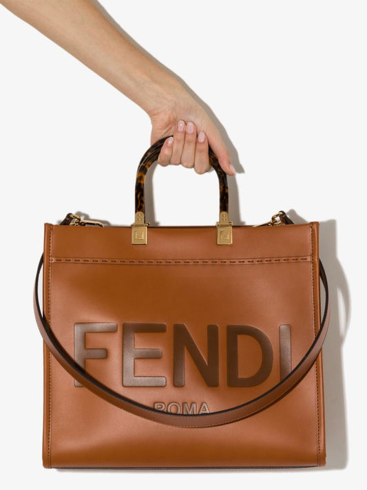 Brown Sunshine Medium Leather Tote Bag
