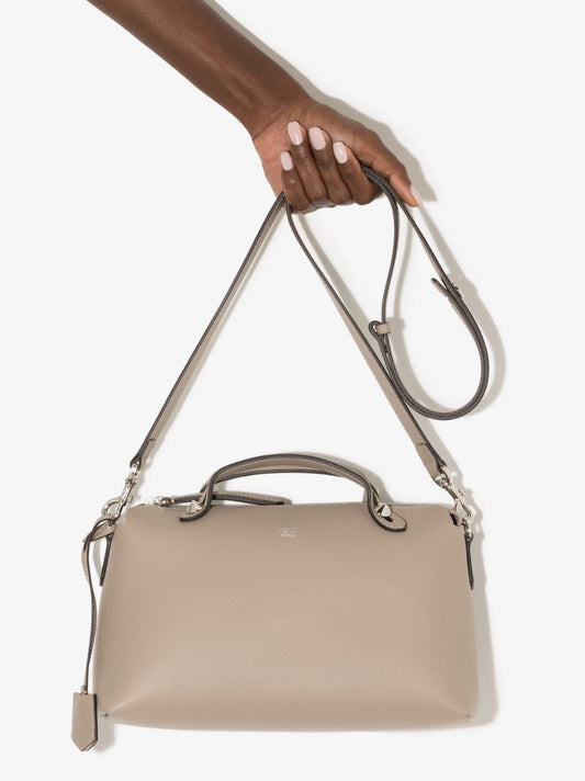 Neutral By the Way Boston Large Leather Tote Bag