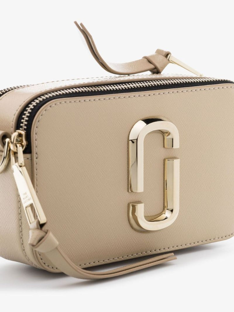 Neutral Snapshot Leather Cross Body Bag