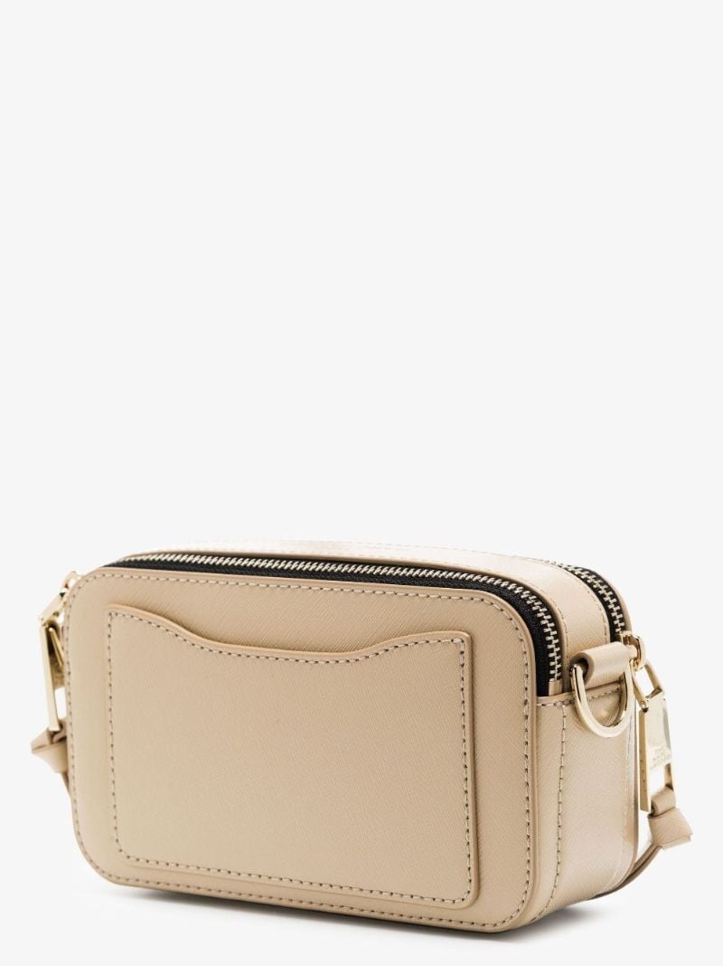 Neutral Snapshot Leather Cross Body Bag