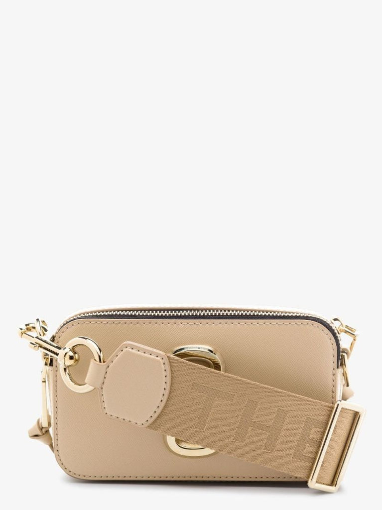 Neutral Snapshot Leather Cross Body Bag