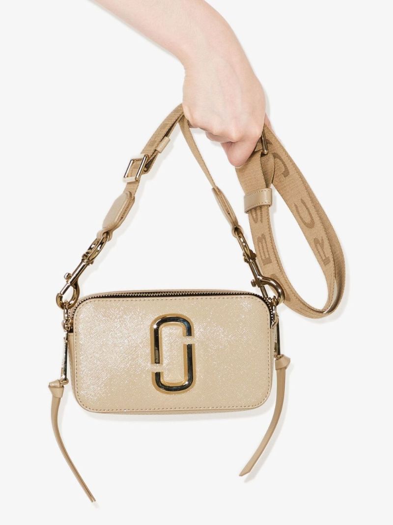 Neutral Snapshot Leather Cross Body Bag