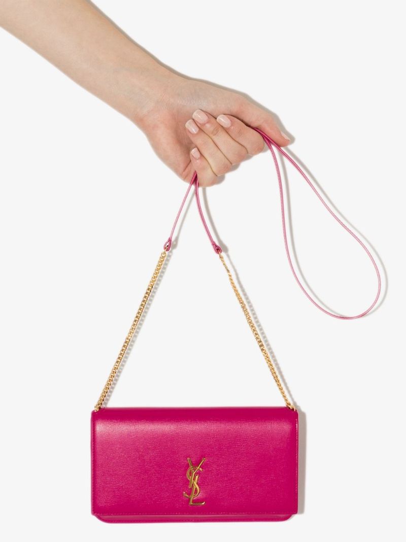 Pink Monogram Leather Phone Holder Bag