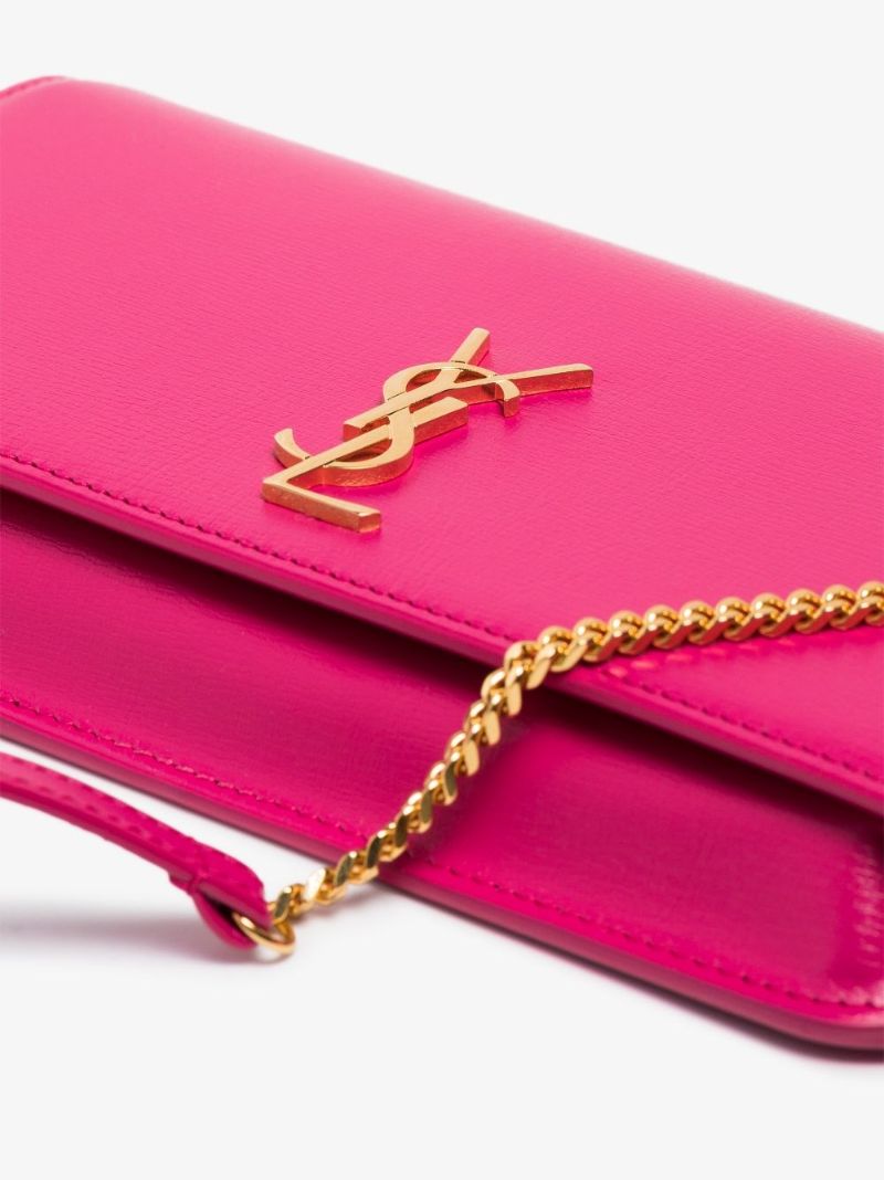 Pink Monogram Leather Phone Holder Bag