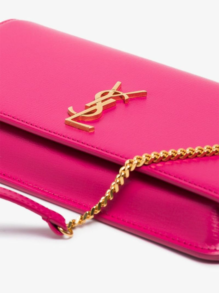 Pink Monogram Leather Phone Holder Bag