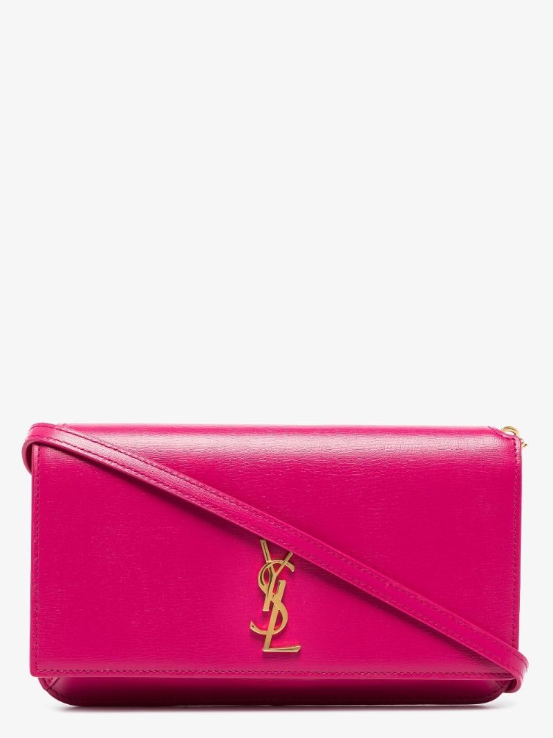 Pink Monogram Leather Phone Holder Bag