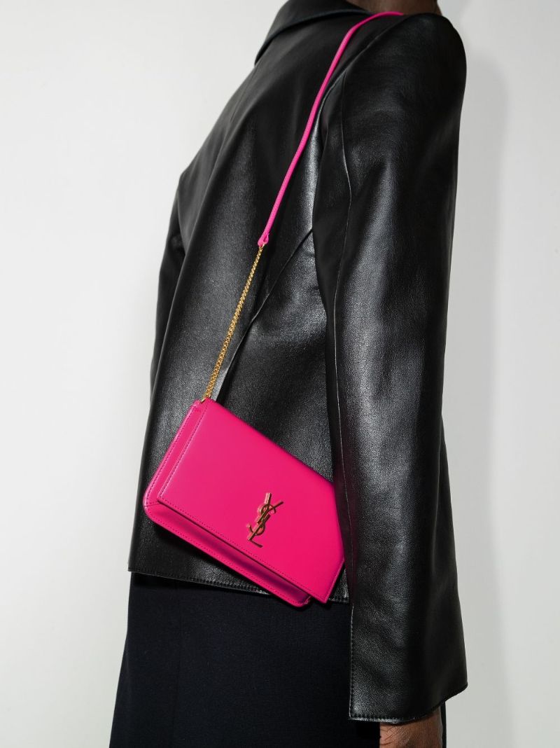 Pink Monogram Leather Phone Holder Bag