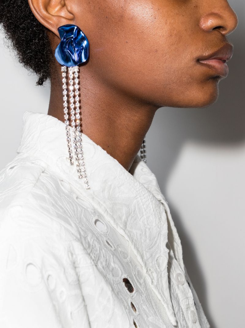 Blue Georgia Crystal Drop Earrings