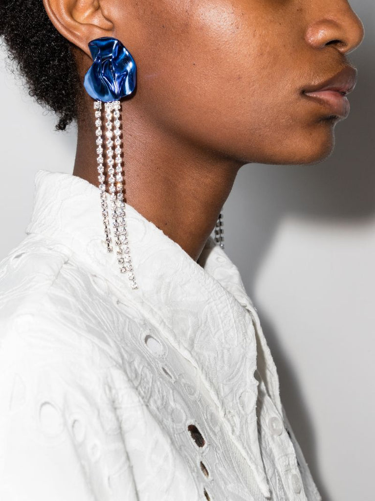 Blue Georgia Crystal Drop Earrings