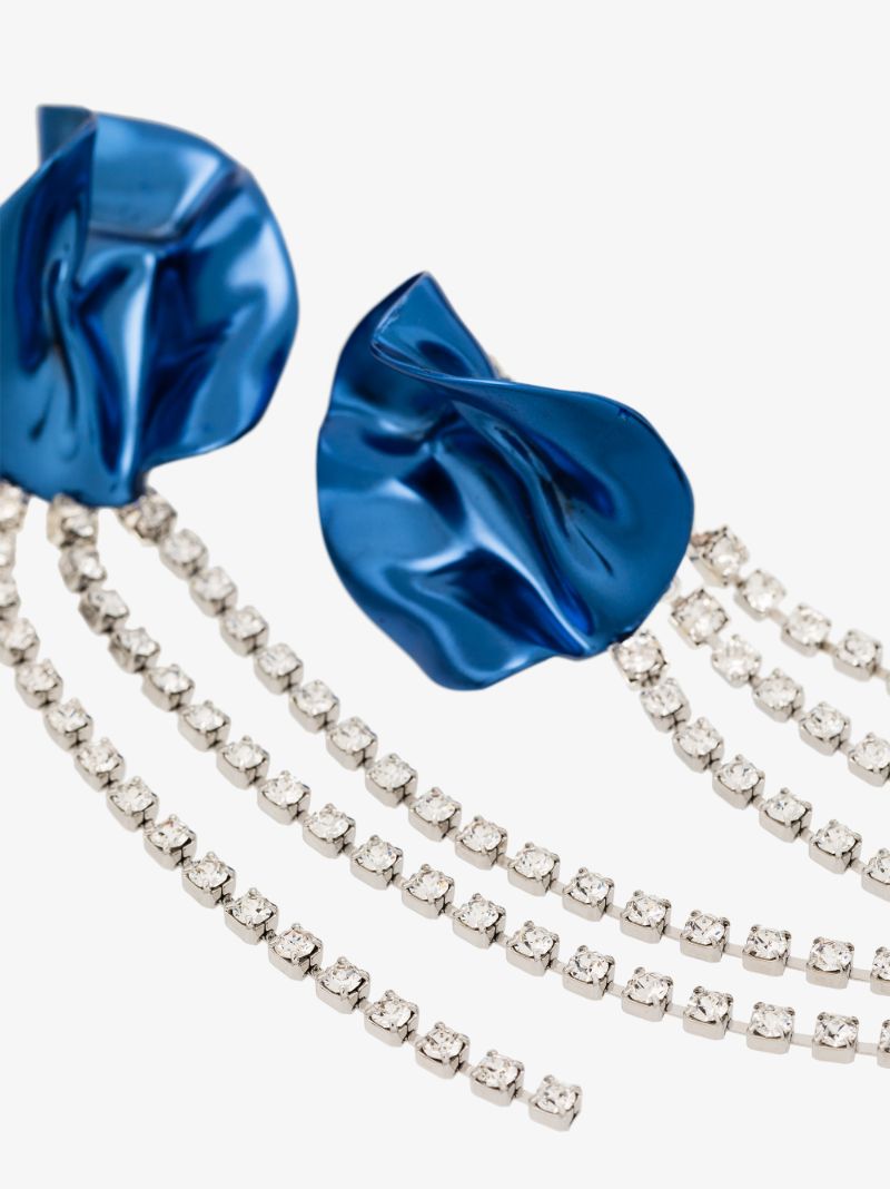 Blue Georgia Crystal Drop Earrings