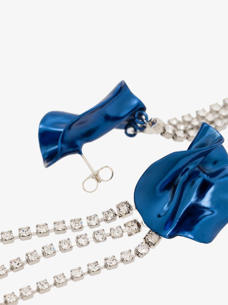 Blue Georgia Crystal Drop Earrings