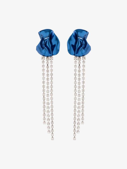 Blue Georgia Crystal Drop Earrings