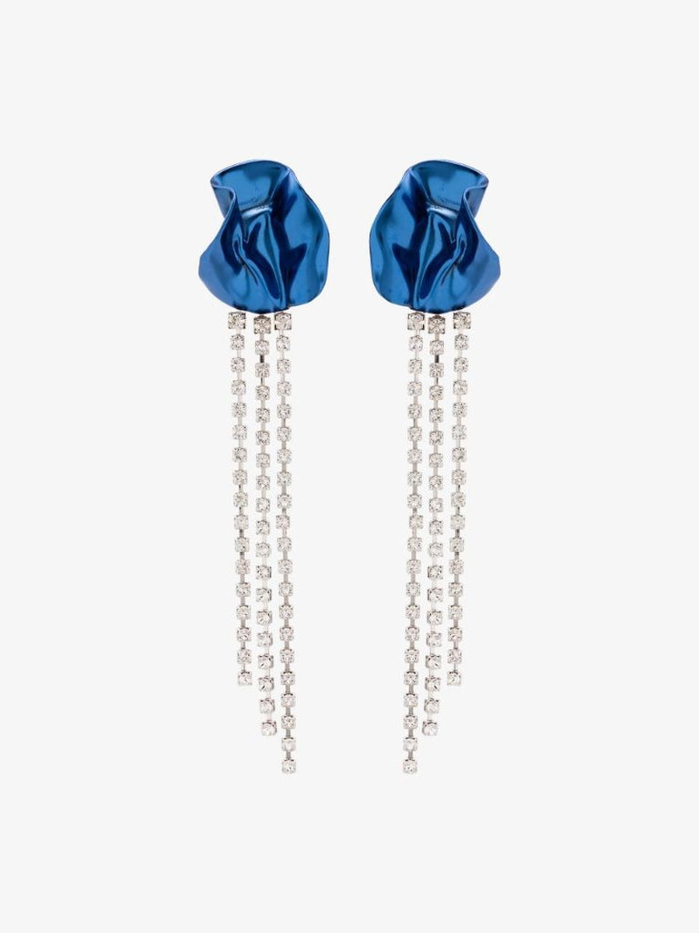 Blue Georgia Crystal Drop Earrings