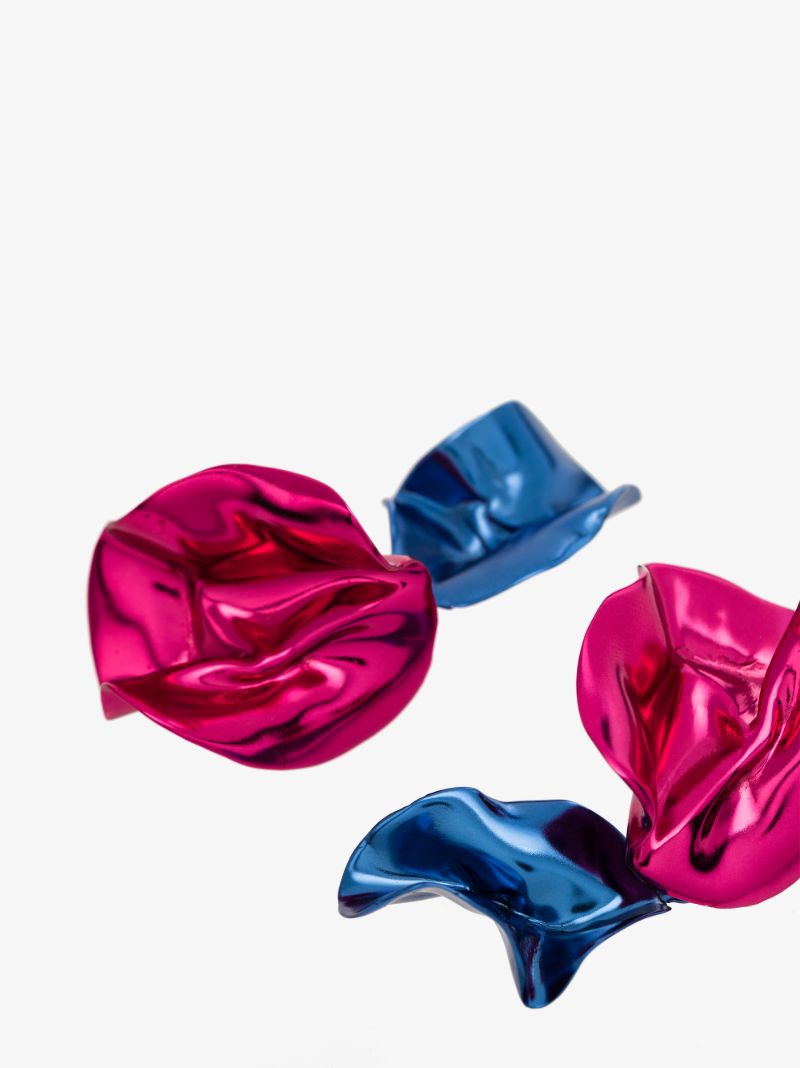 Pink Flashback Fold Earrings