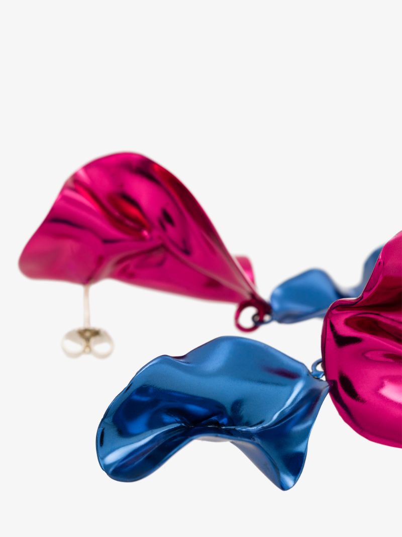 Pink Flashback Fold Earrings