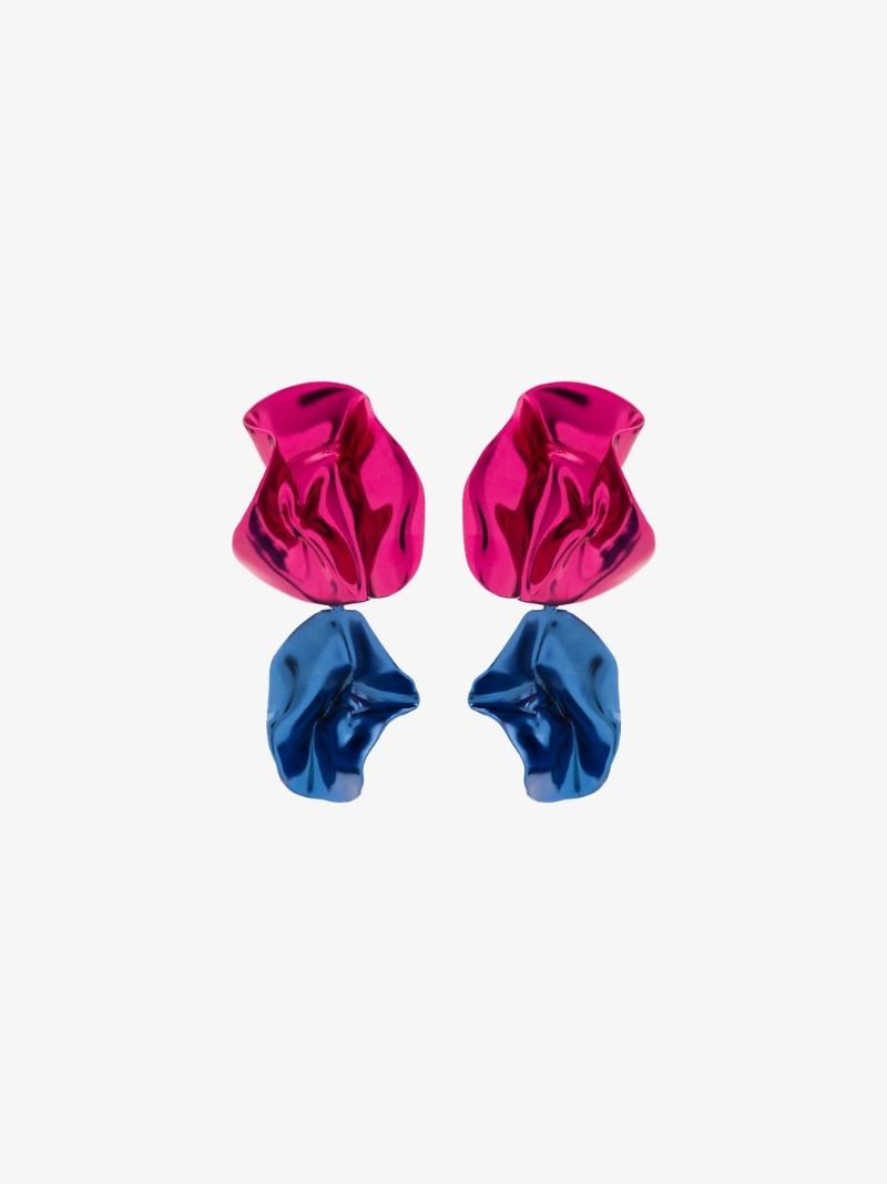 Pink Flashback Fold Earrings