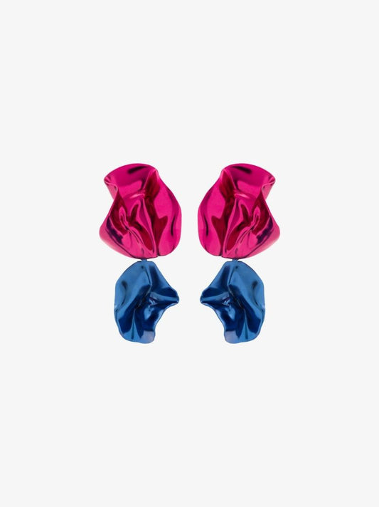 Pink Flashback Fold Earrings