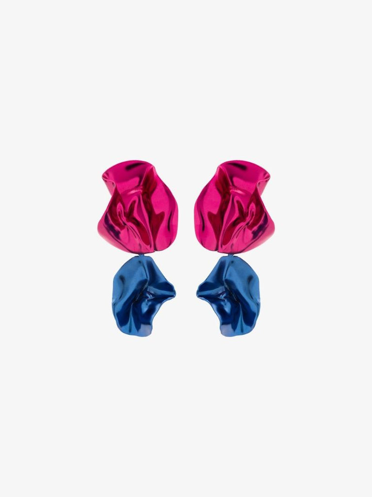 Pink Flashback Fold Earrings