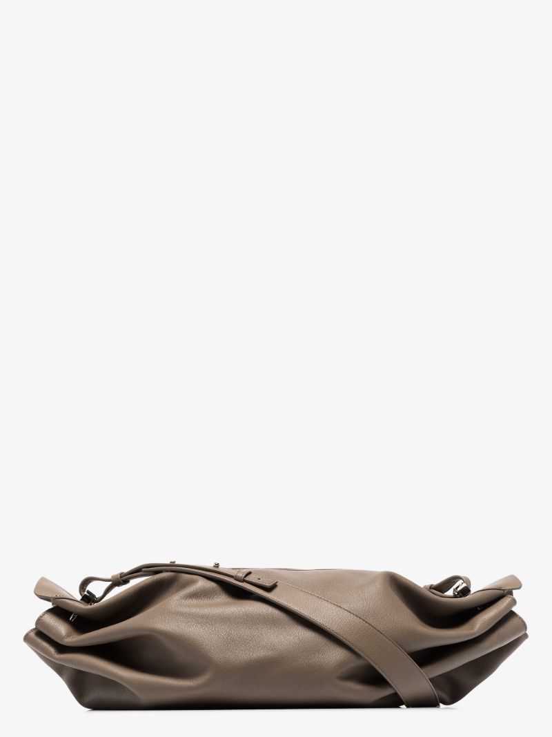 Brown Ring Large Leather Cross Body Bag