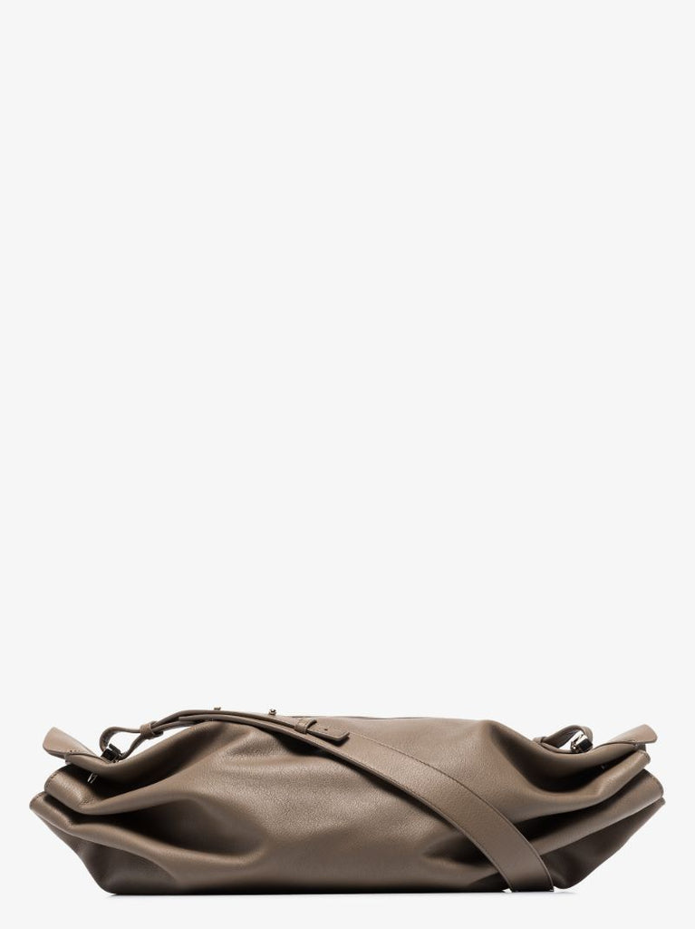 Brown Ring Large Leather Cross Body Bag