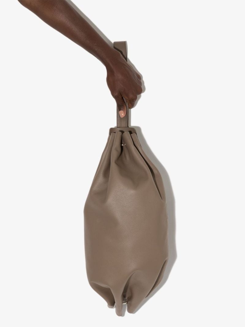 Brown Ring Large Leather Cross Body Bag