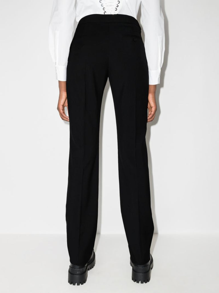 Straight Leg Wool Trousers