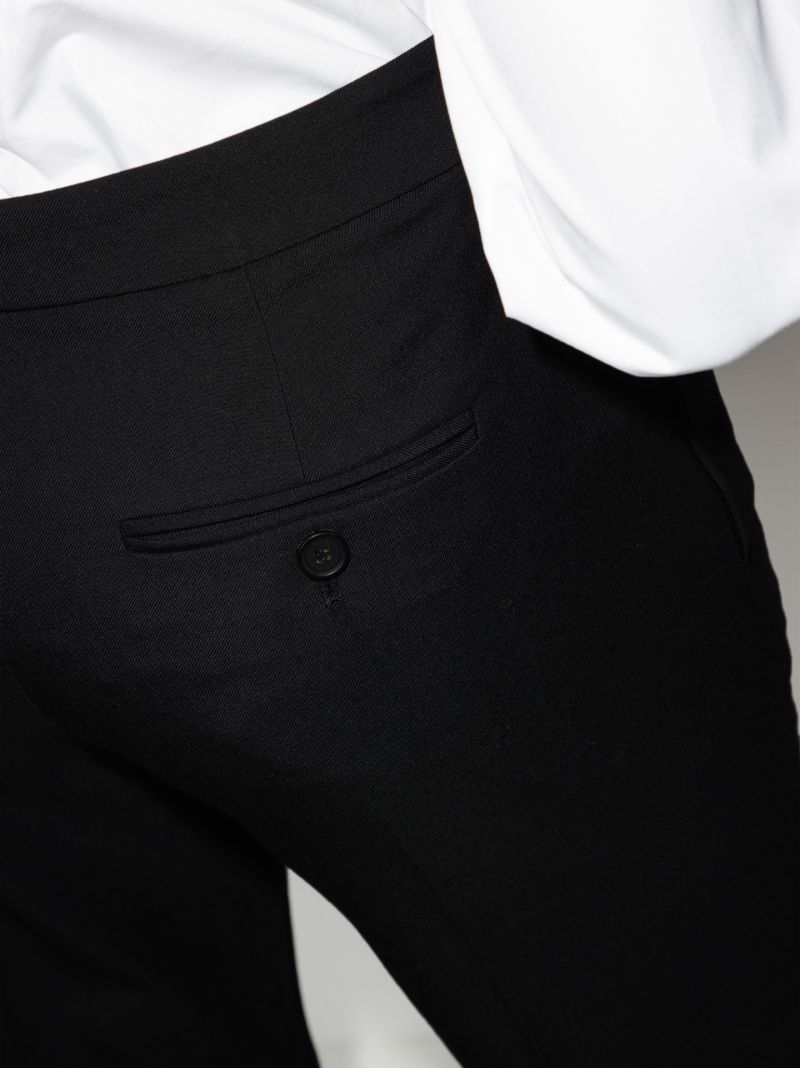 Straight Leg Wool Trousers