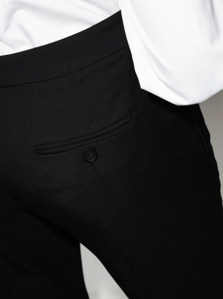 Straight Leg Wool Trousers