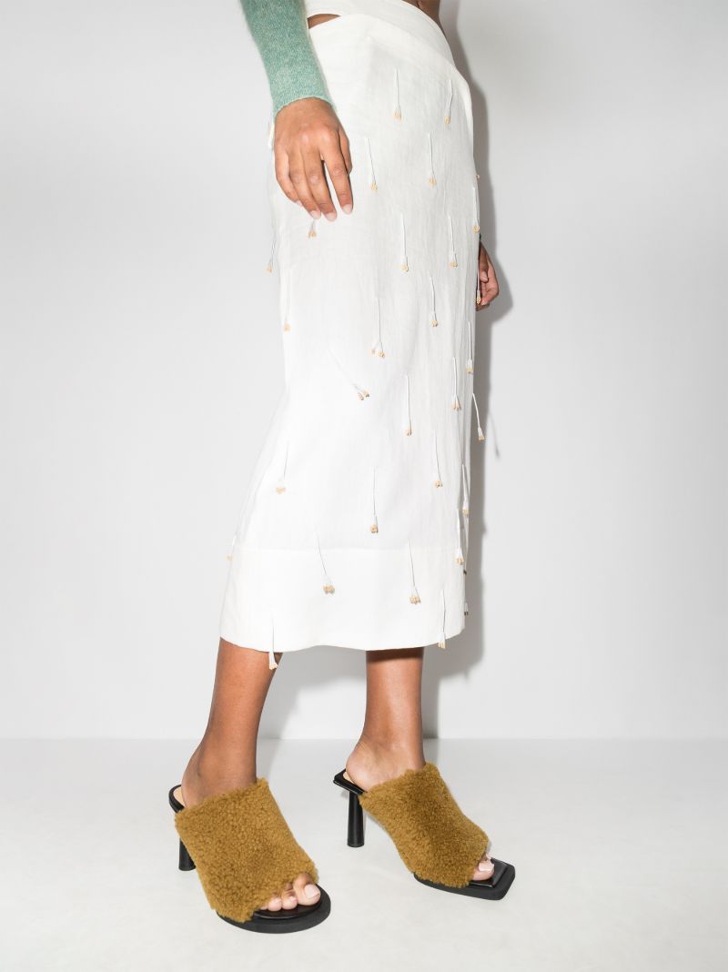 Green Les Mules CarrÃ_x0083_Â©s 75 Shearling Mules