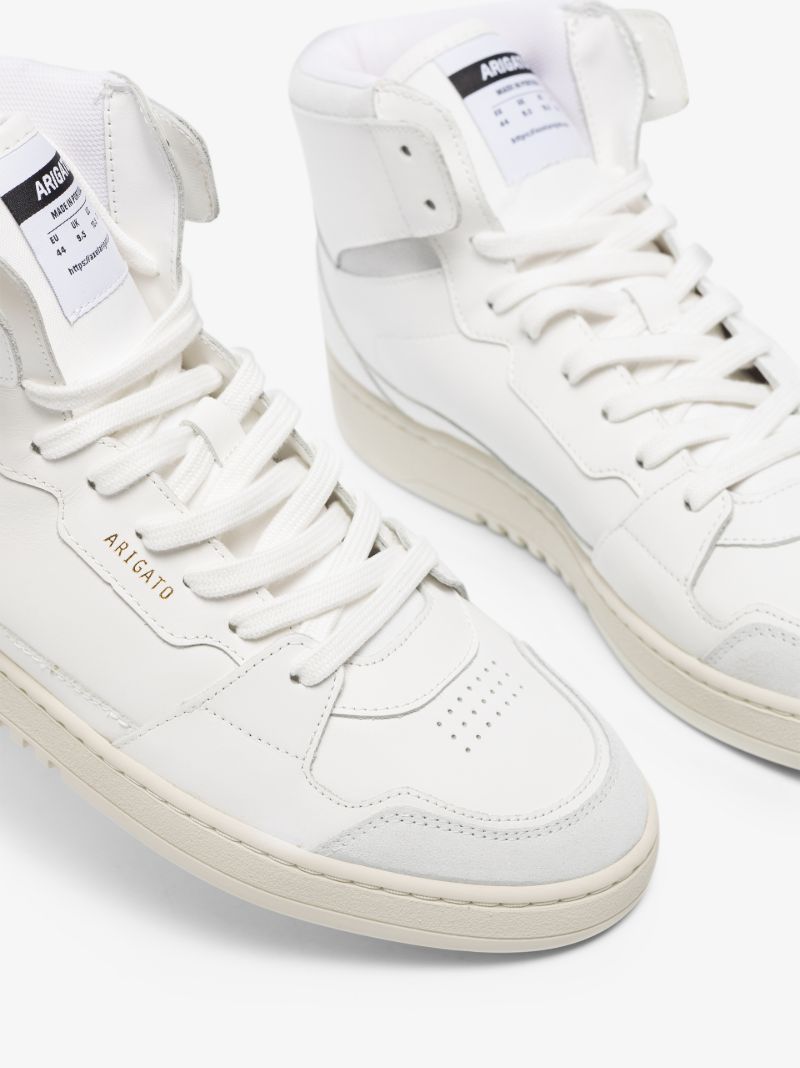 White Dice Hi Leather Sneakers