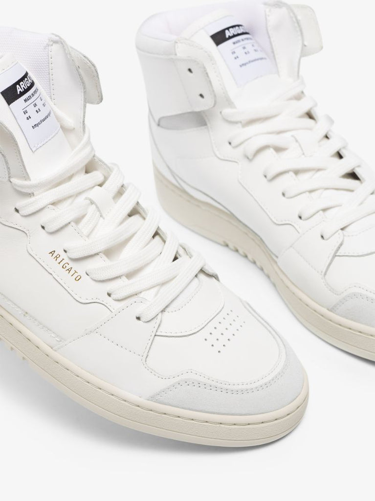 White Dice Hi Leather Sneakers
