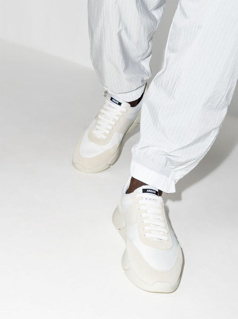 White Genesis Vintage Runner Leather Sneakers
