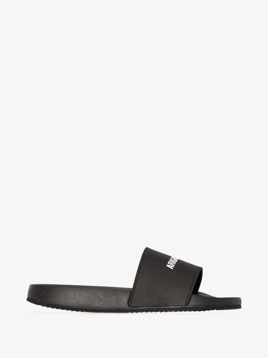 Black Logo Pool Slides