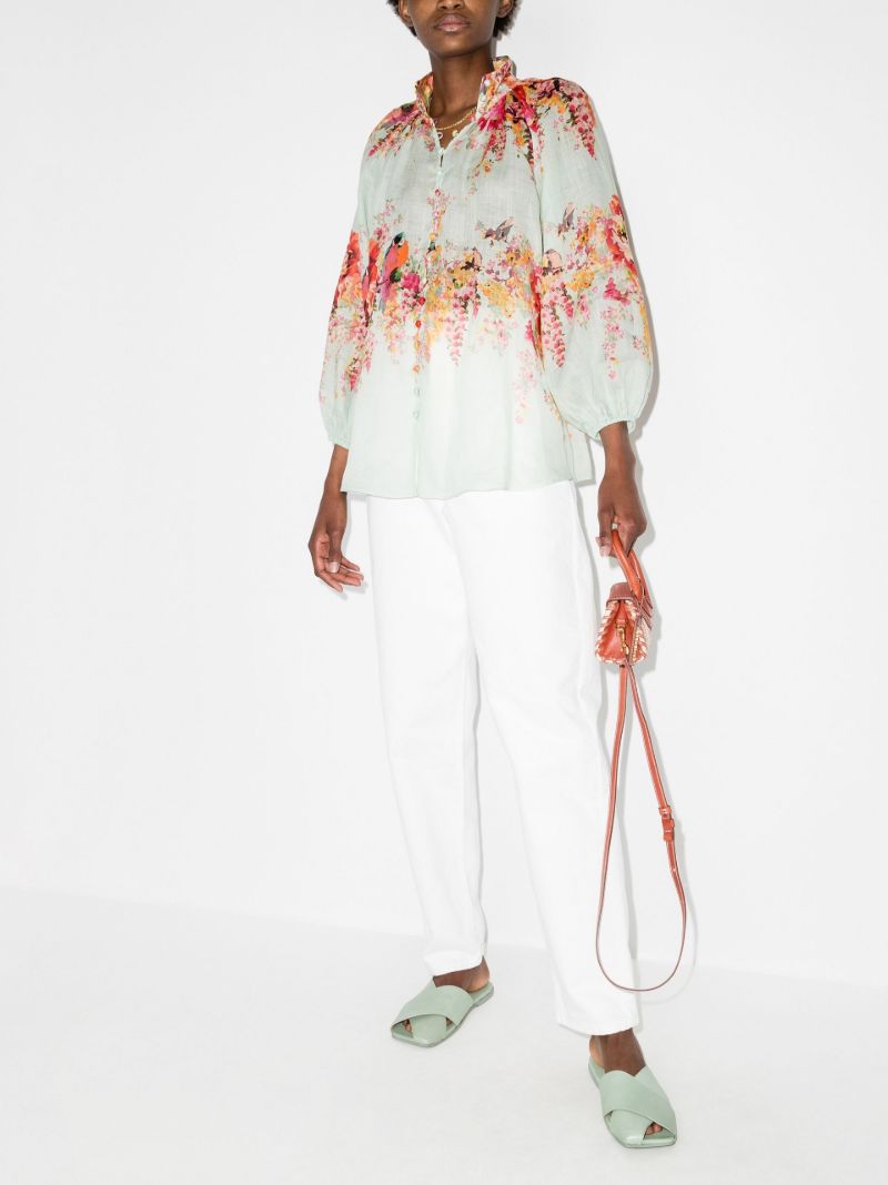 Mae Floral High Neck Blouse