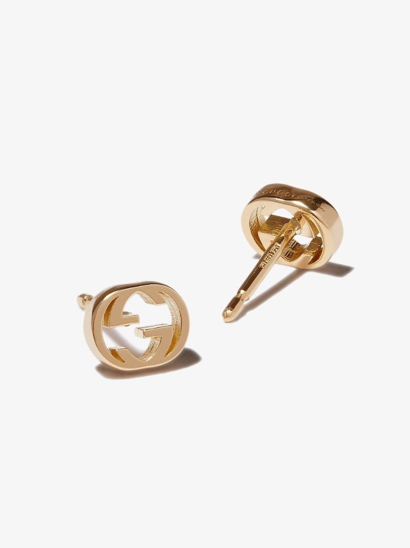 18k Yellow Gold Interlocking G Stud Earrings