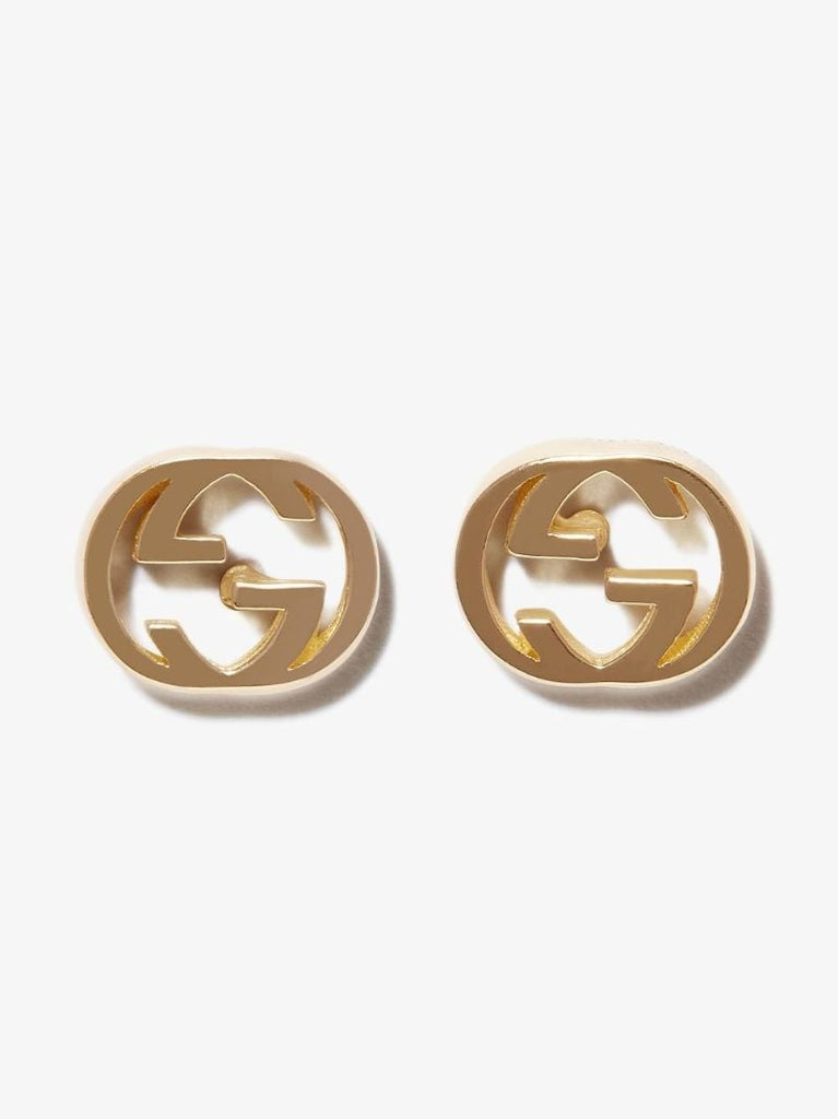 18k Yellow Gold Interlocking G Stud Earrings