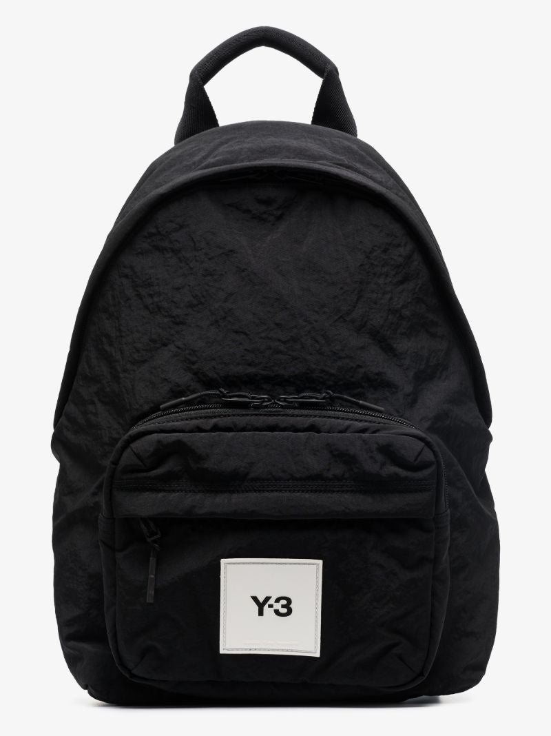 Black Logo Patch Backpack