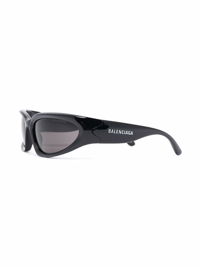 Black Swift Oval Sunglasses
