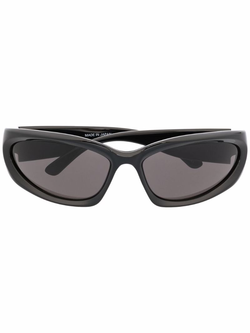 Black Swift Oval Sunglasses
