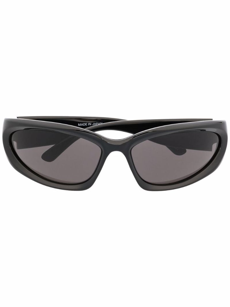 Black Swift Oval Sunglasses