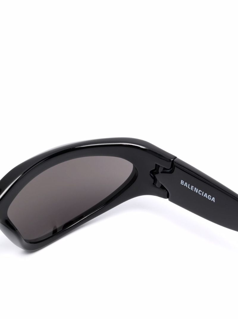 Black Swift Oval Sunglasses