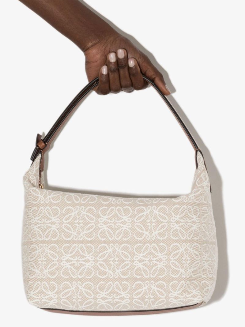 Neutral Cubi Medium Anagram Shoulder Bag