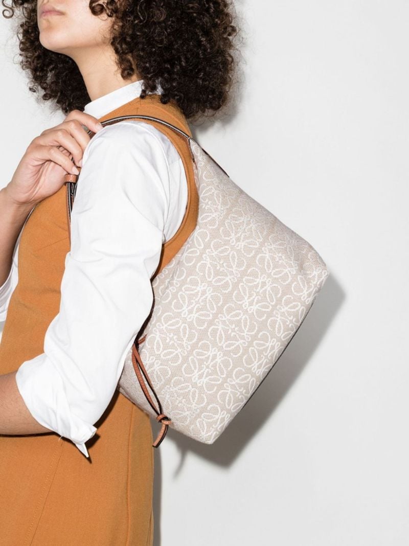 Neutral Cubi Medium Anagram Shoulder Bag