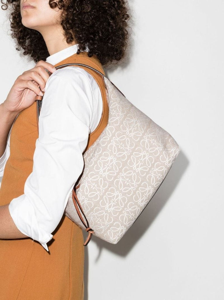 Neutral Cubi Medium Anagram Shoulder Bag