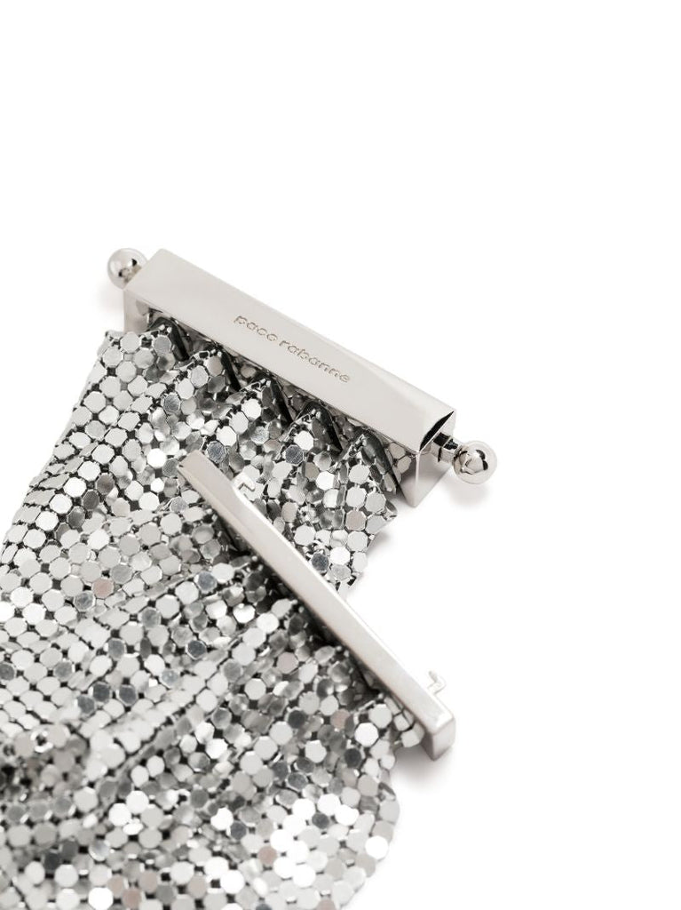 Silver-tone Pixel Chainmail Bracelet